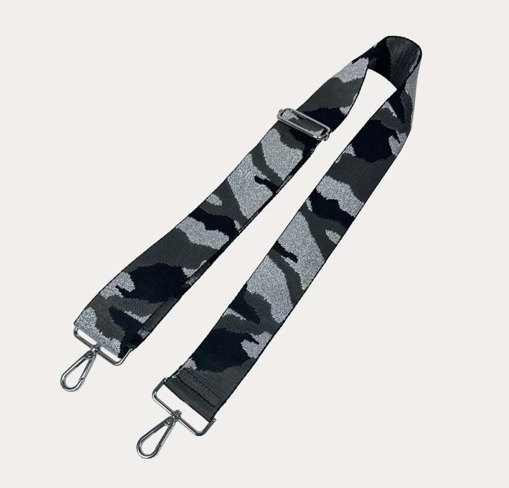 Ah-Dorned Camo Pattern Interchangeable Bag Strap w/ Silver Hardware